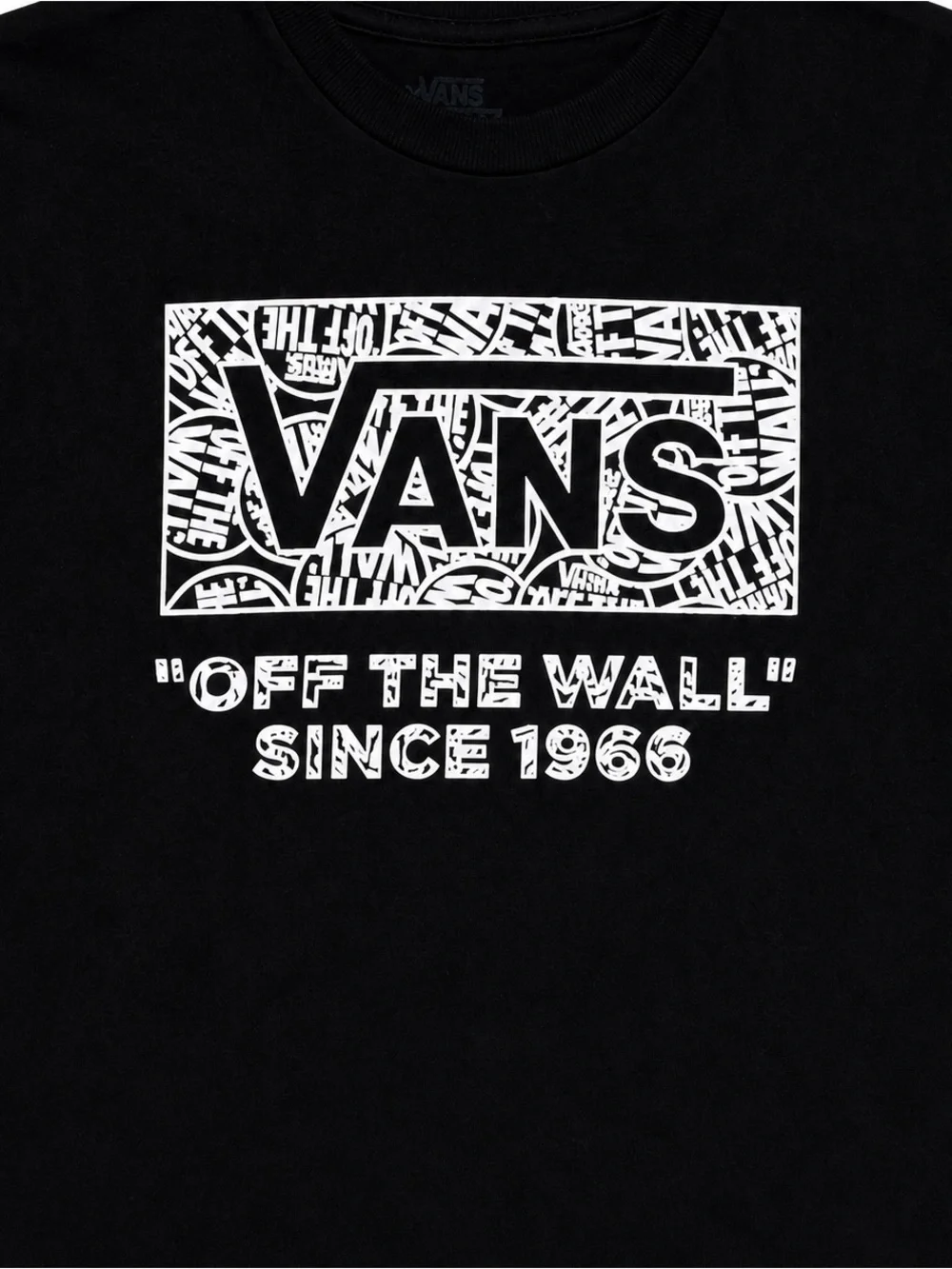 Vans Kids Medium Black Logo T-Shirt Off The Wall Graphic Tee